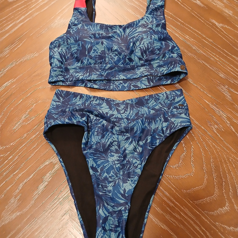 ZYIA Blue Leaf Print Bikini